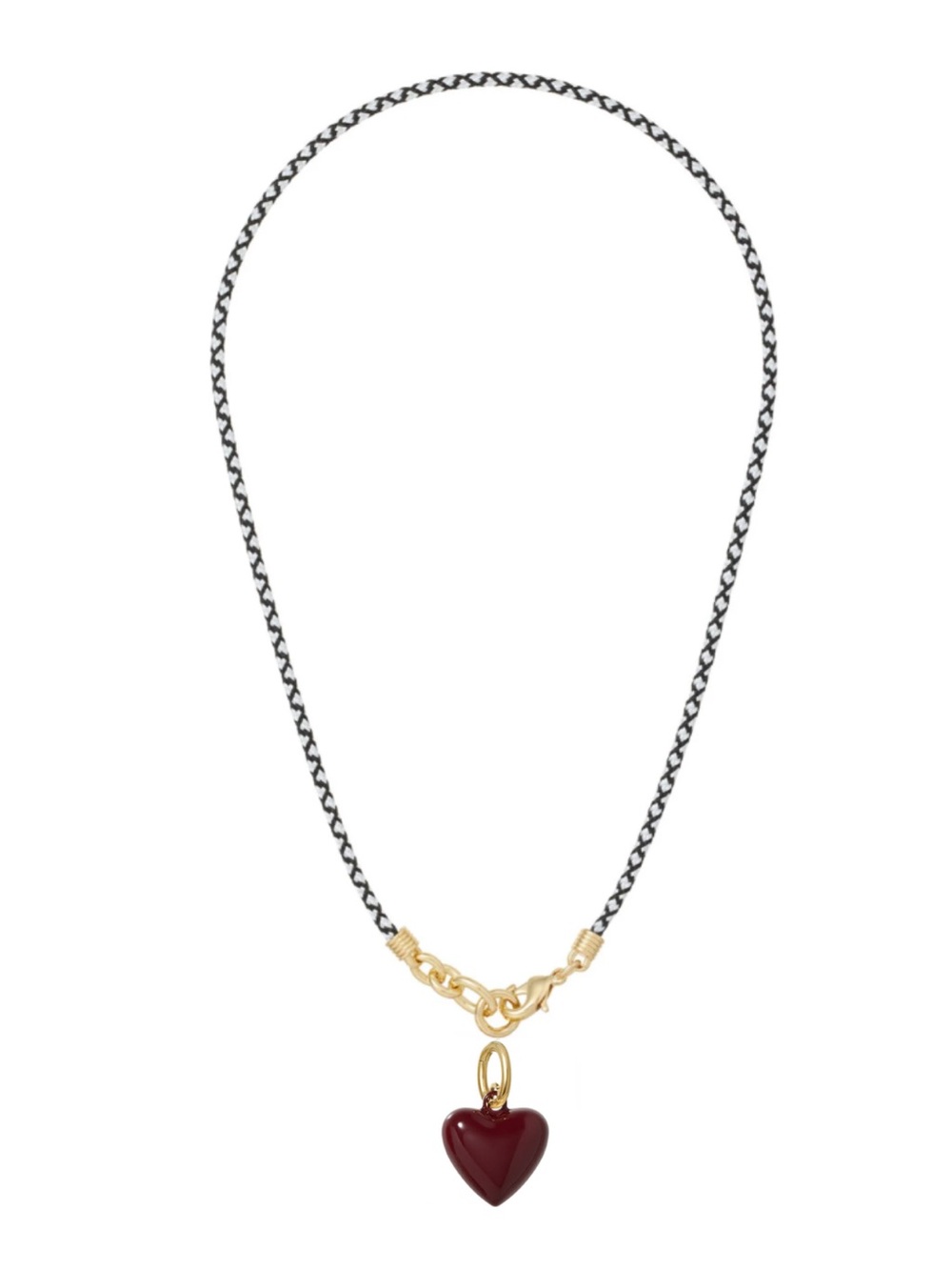 Roxanne Assoulin The Itsy Bitsy Happy Cord
Charm Necklace Salt & Pepper Burgundy
